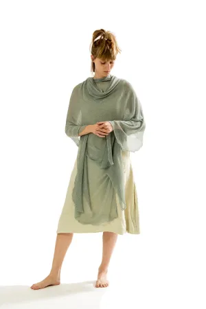 Smoked Green Big Air Bamboo Scarf