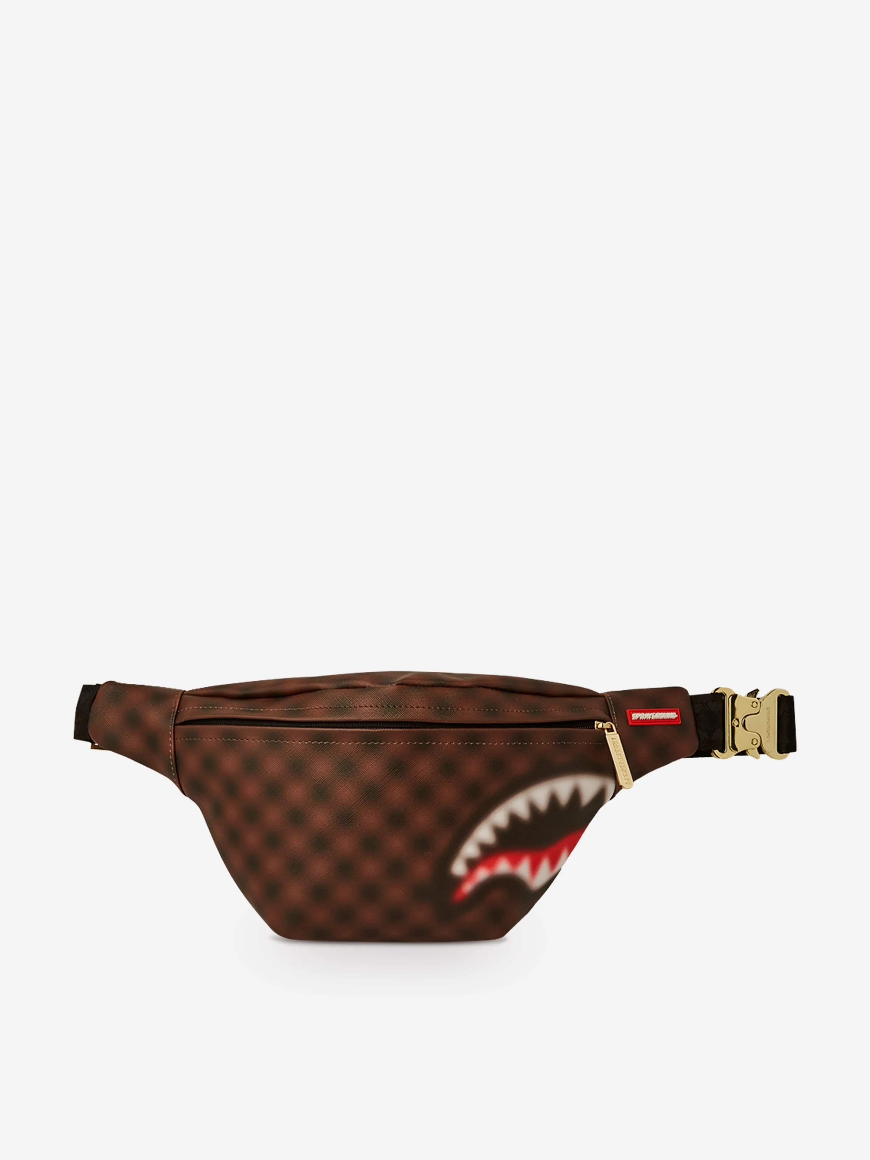 Sprayground Kids Sharks in Paris Blur Savvy Belt Bag in Brown (38.1 cm)