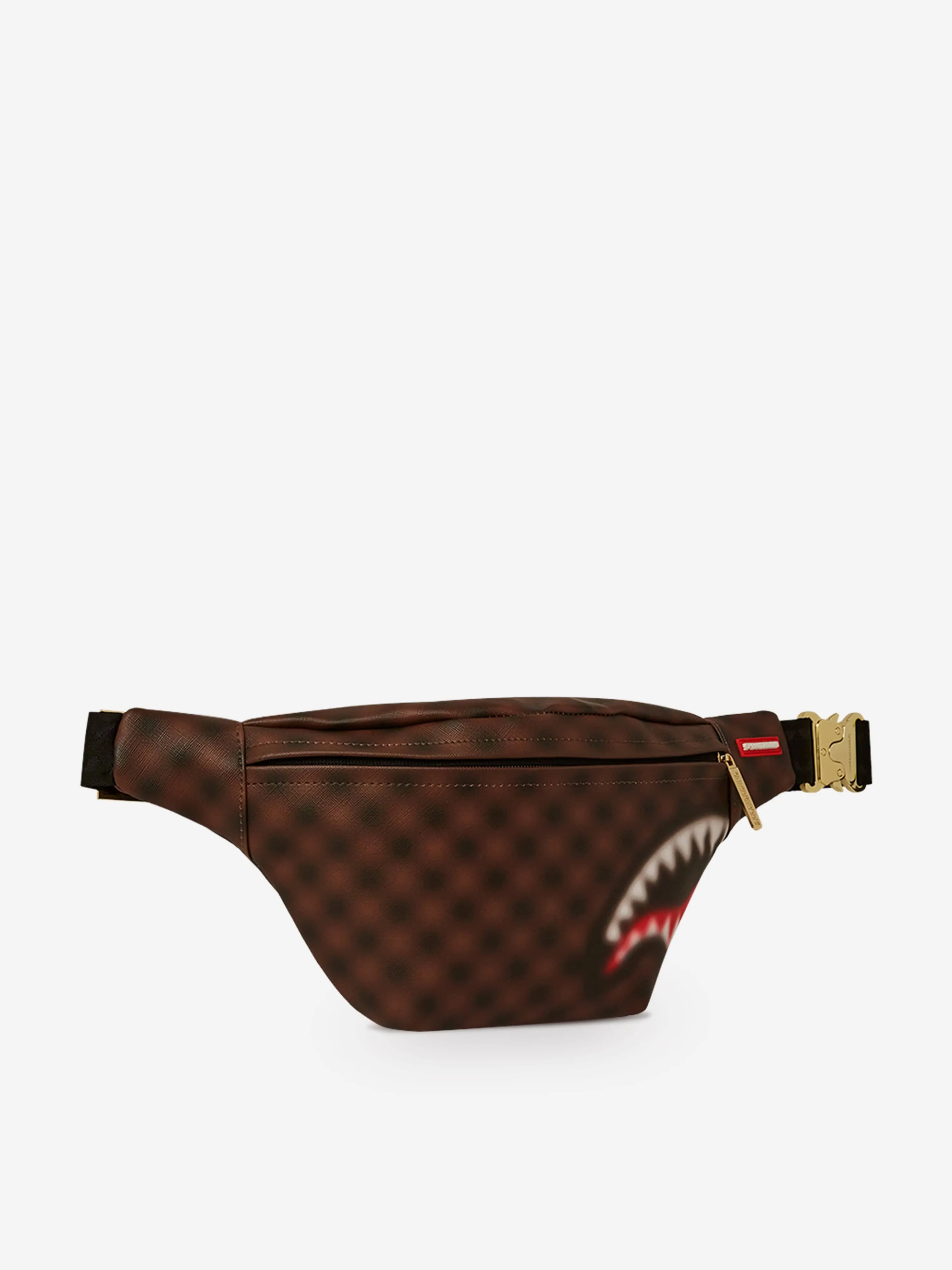 Sprayground Kids Sharks in Paris Blur Savvy Belt Bag in Brown (38.1 cm)