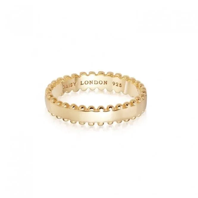 Stacked Beaded Band 18ct Gold Plated Ring SRB9006_GP