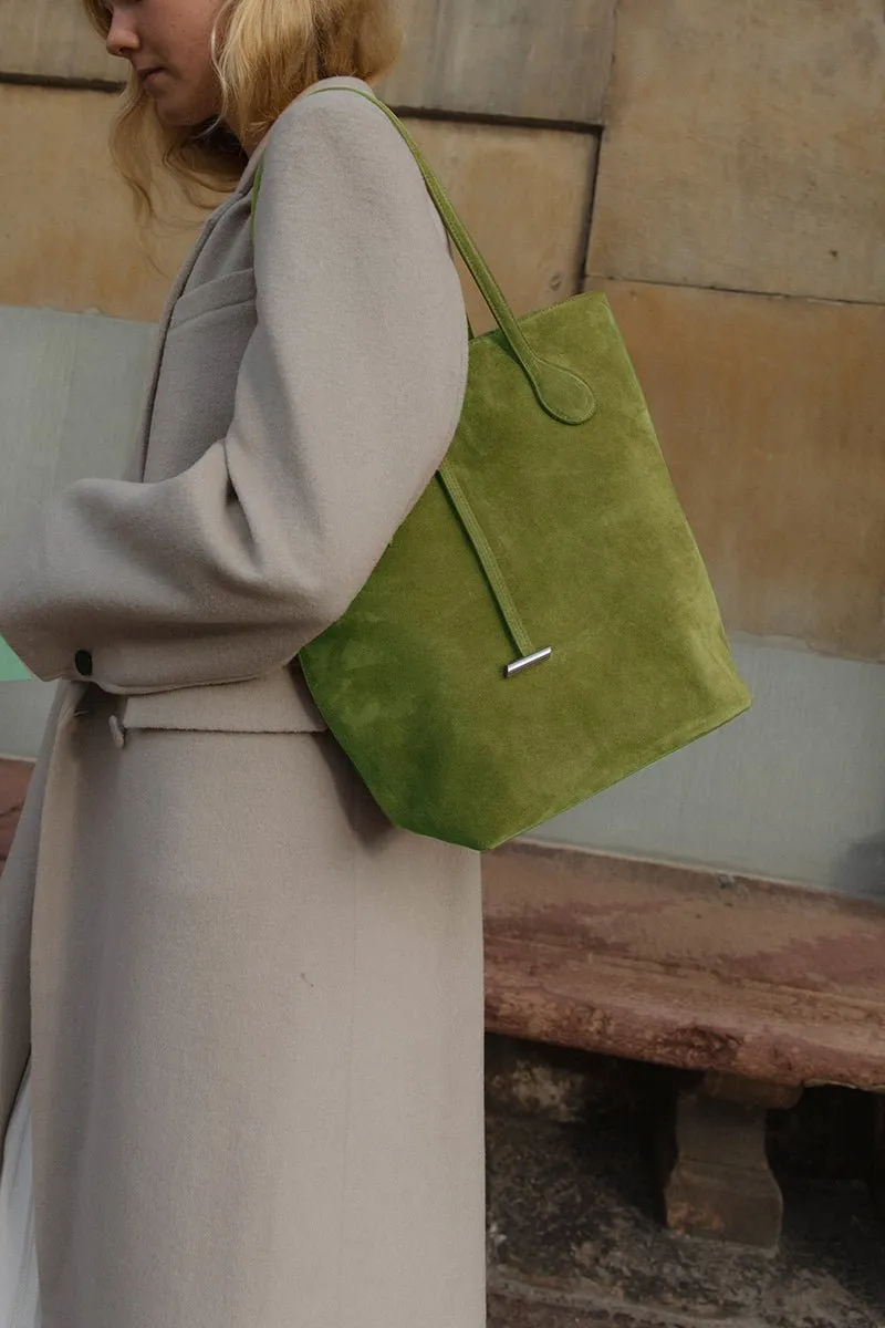 Tall Sprout Tote Army Suede