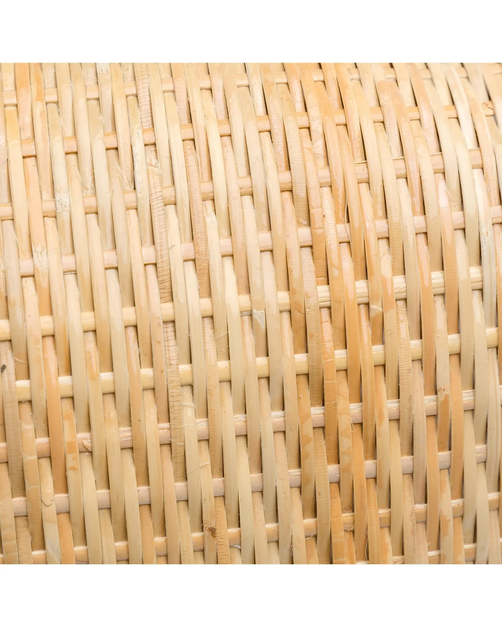 Woven Rattan Travel Bag with Leather Trim and Zip Closure