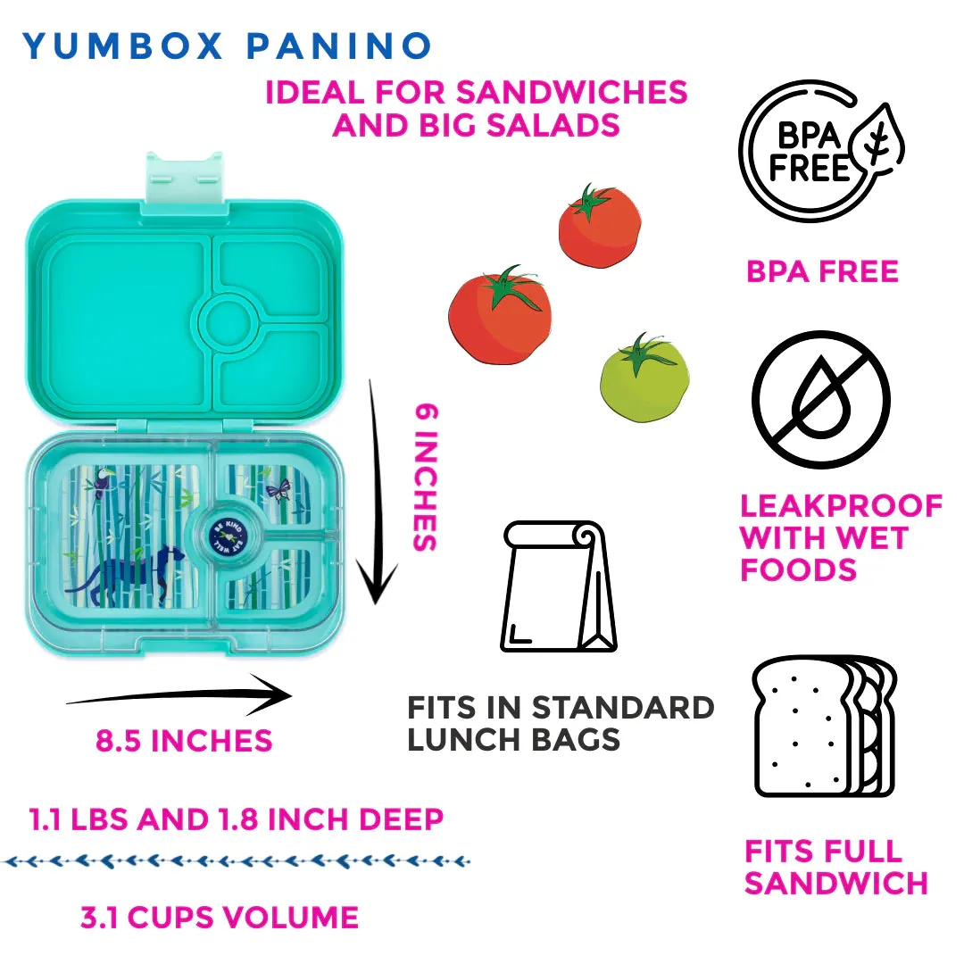 YUMBOX LEAKPROOF SANDWICH FRIENDLY BENTO BOX - TROPICAL AQUA
